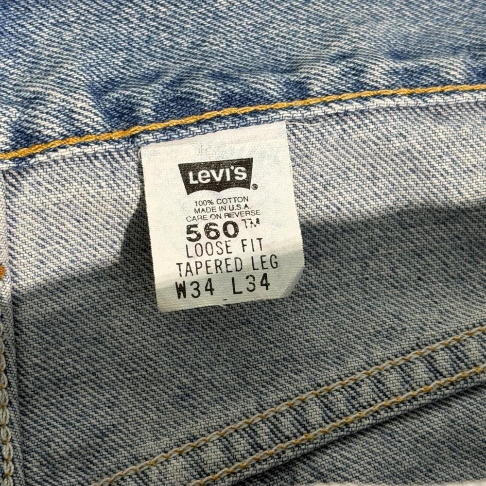 Men's Levi's 560 Jeans Spray Paint Graffiti Art W34 L34 Levis Streetwear Vintage - Picture 7 of 8